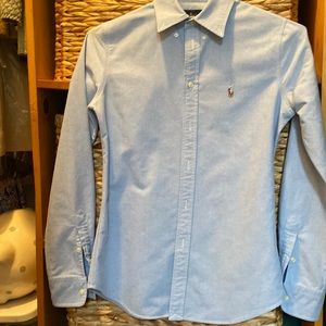 Womens Ralph Lauren chambray button down shirt
